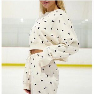 Playboy sweater white bunny logo